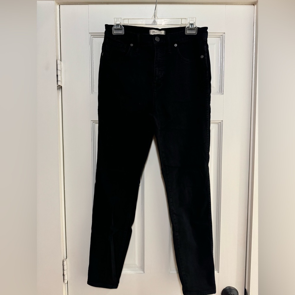Madewell 10” High-rise skinny, black, size 28